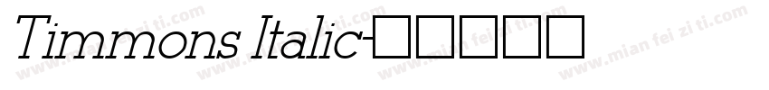 Timmons Italic字体转换
